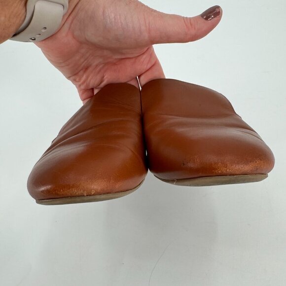 Birdies Whiskey Leather Brown Slip On The Starling Classic Cushioned 8.5 Flats - Picture 7 of 8